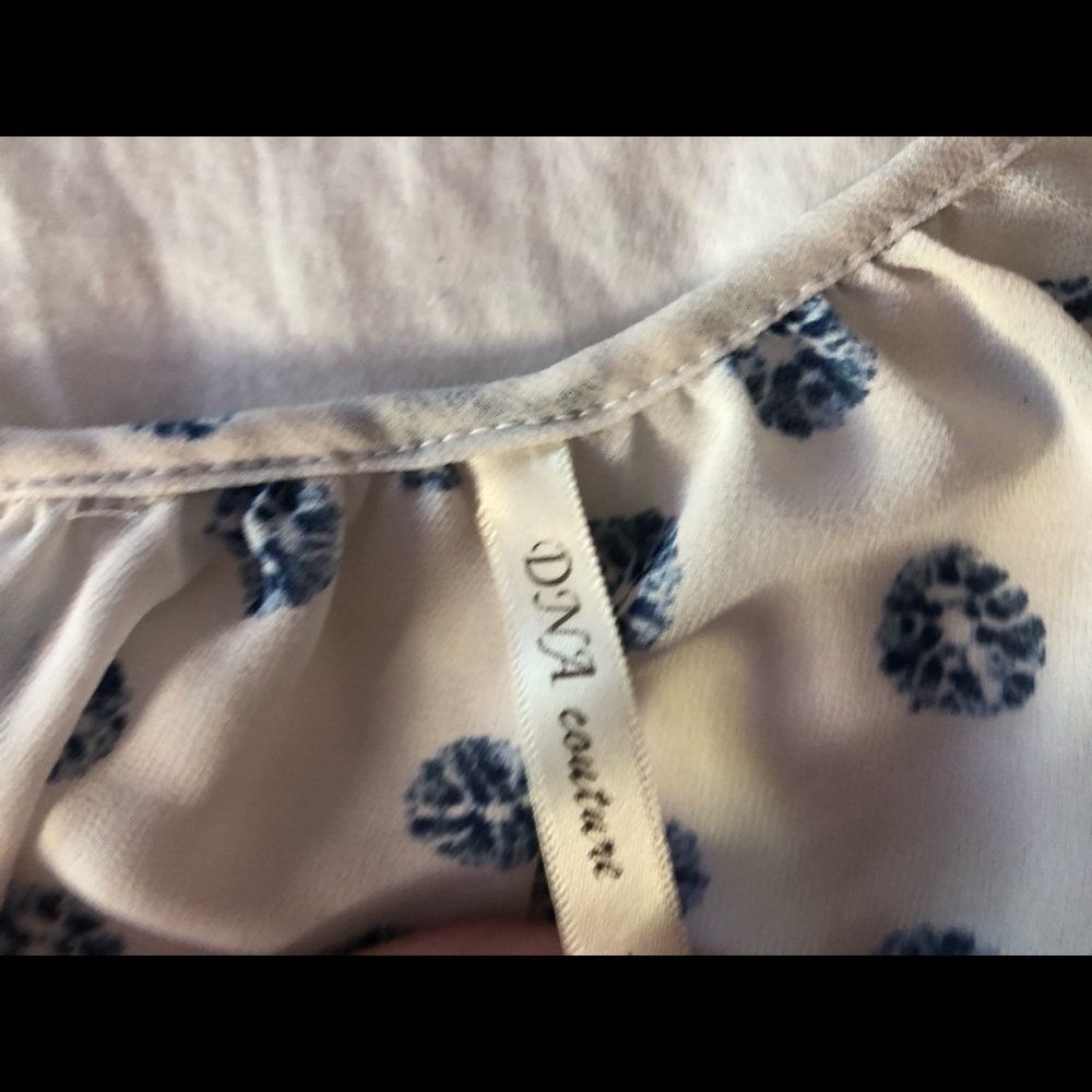 Super cute blue and white tank top. - Picture 3 of 3